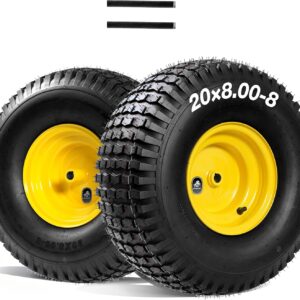 QILINGLORY 20x8.00-8 Tubeless Lawn Tractor Tires